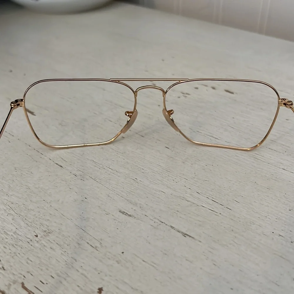 Vintage Ray ban 55 15 3136 Caravan gold frames sunglass